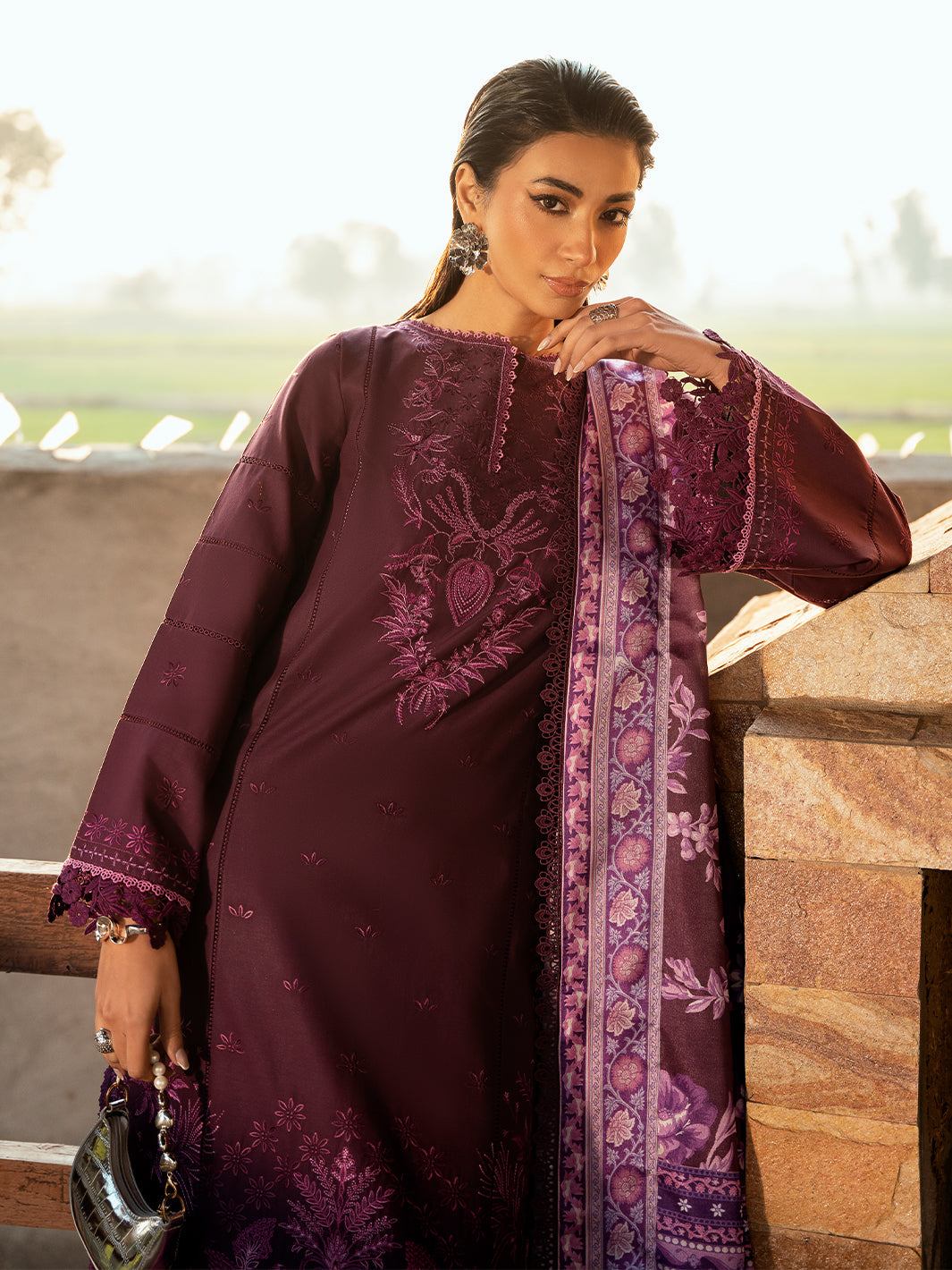 Bin Ilyas Purple 316 - A | 3 PC Lawn