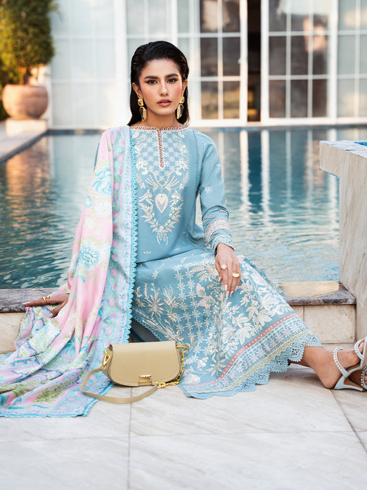 Bin Ilyas Blue and Pink Kayra Lawn 316