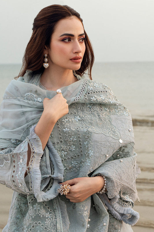 Nureh Light Grey Khuwab Swiss Lawn