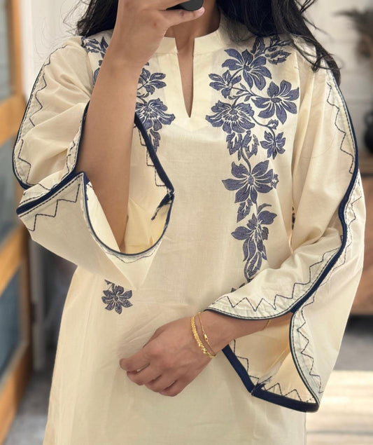 Ivory embroidered Co Ord Set