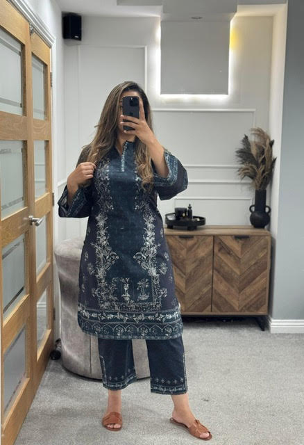 Sahar Dark Rose Co Ord Set