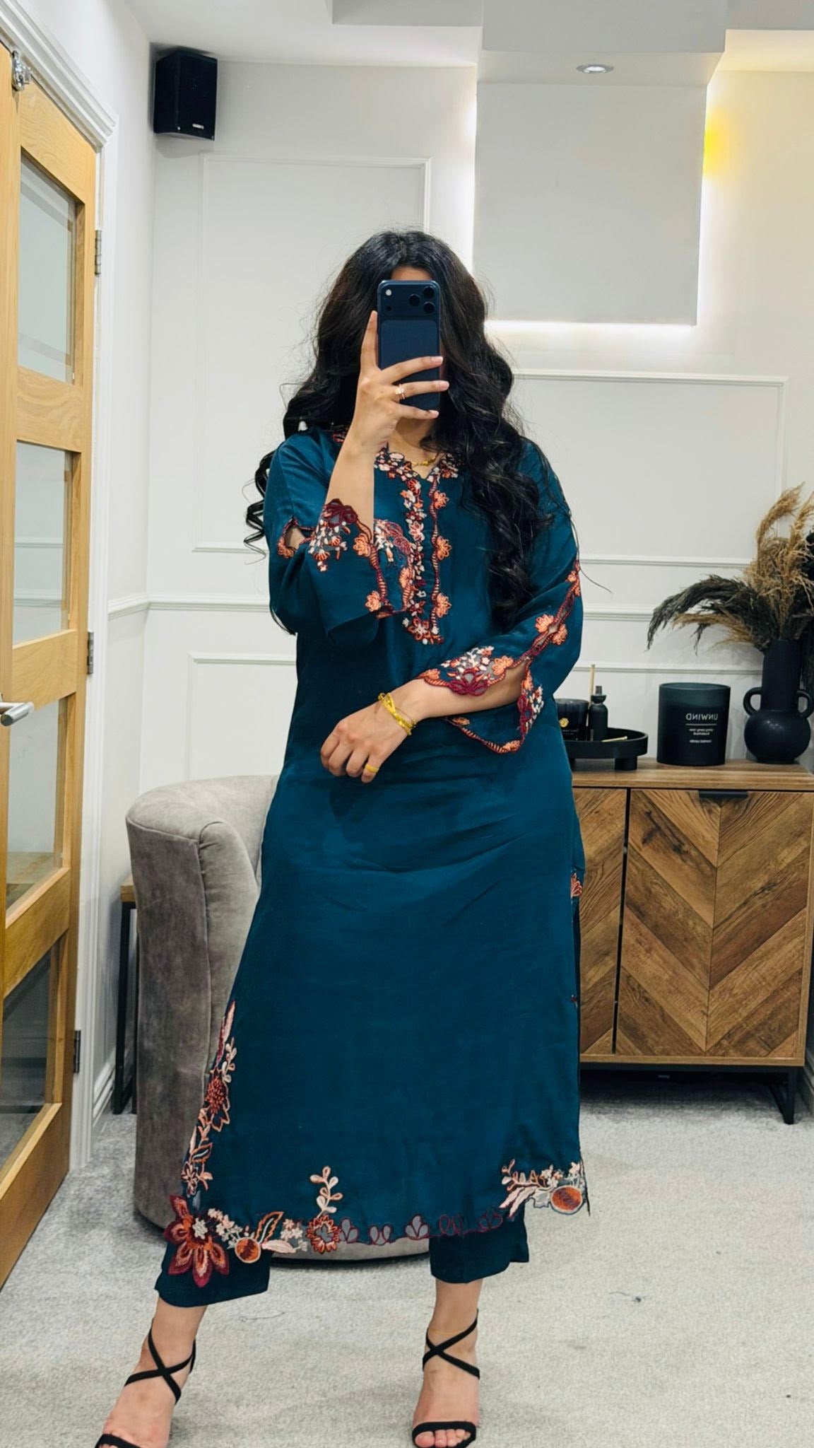 Midnight Teal kaftan