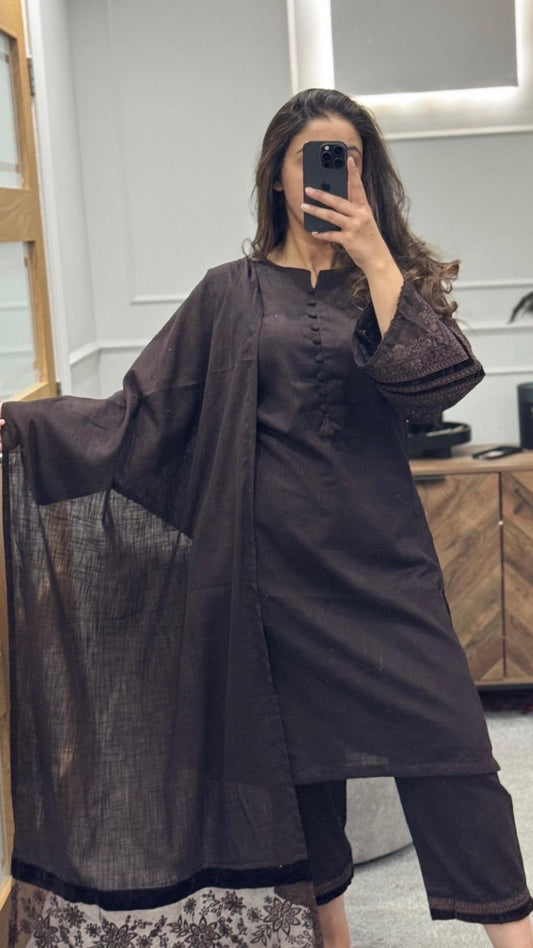 SADABAHAR Merlot Suit