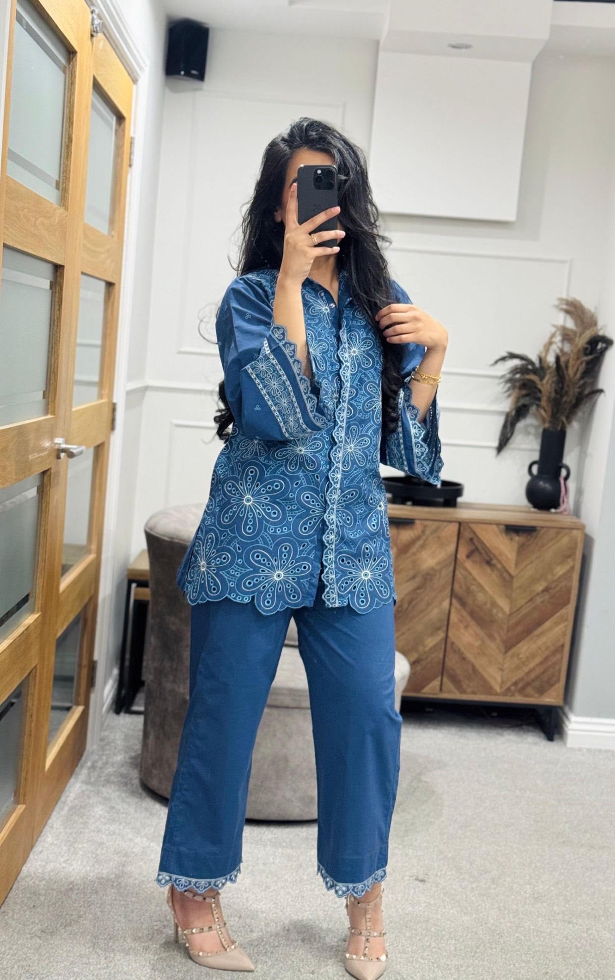 Civra embroidered co-ord set