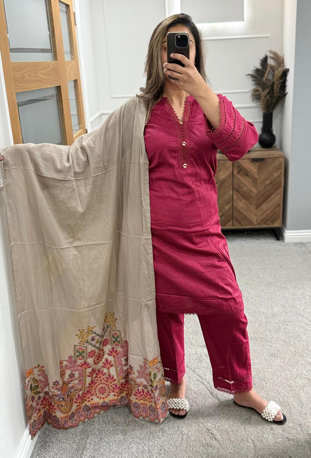 Pink 3pc Tawakkal Suit