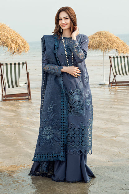 Nureh Blue Khuwab Luxury Swiss Lawn NE-146