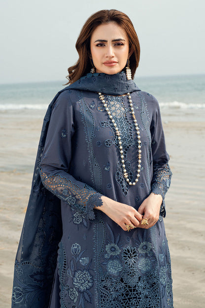 Nureh Blue Khuwab Luxury Swiss Lawn NE-146
