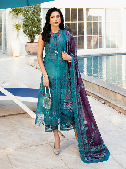 Bin Ilyas Blue Teal 313 - A | 3 PC Lawn