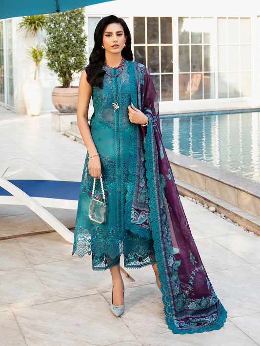 Bin Ilyas Blue Teal 313 - A | 3 PC Lawn