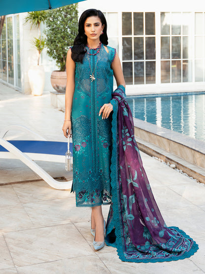 Bin Ilyas Blue Teal 313 - A | 3 PC Lawn