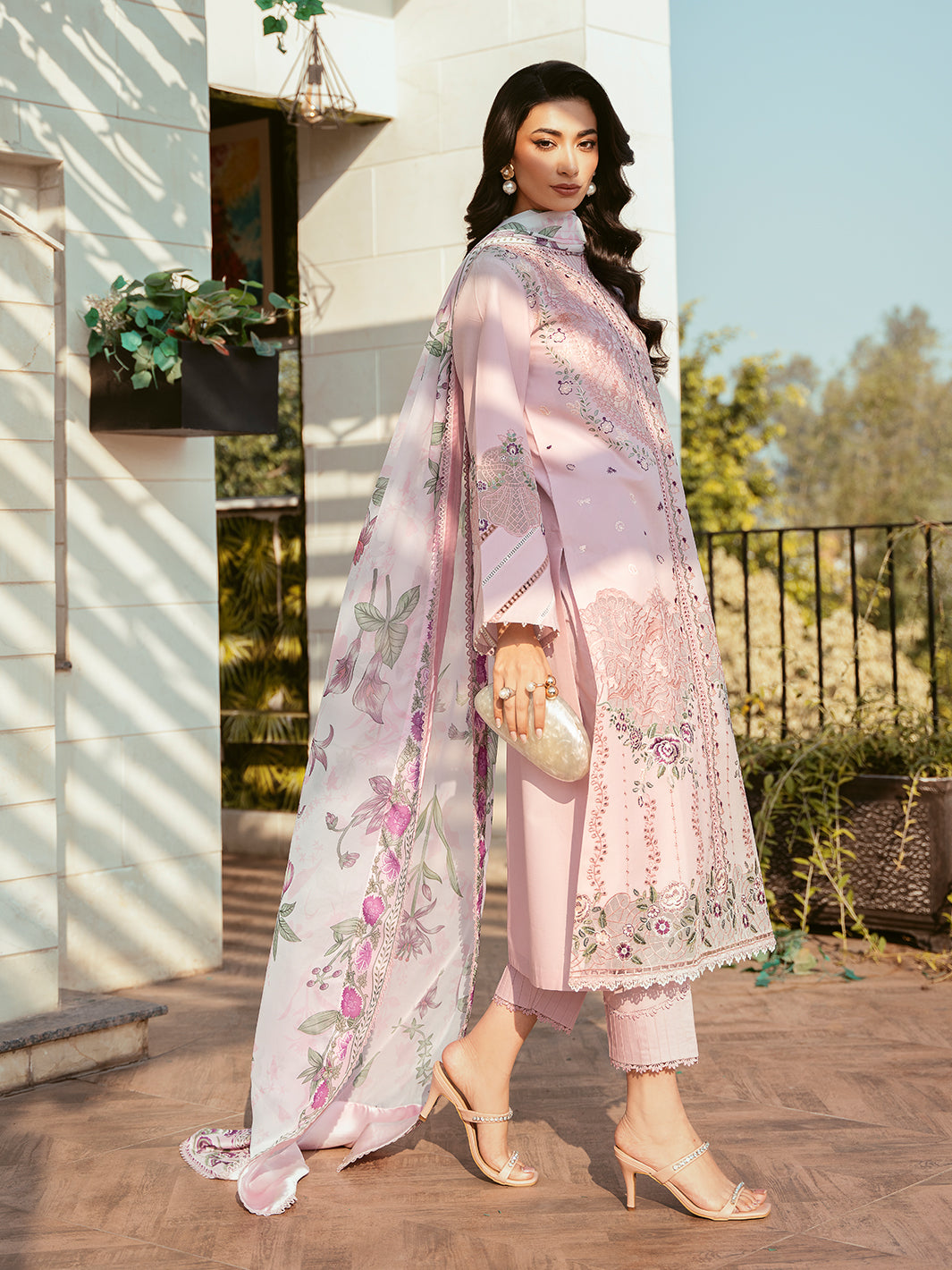 Bin Ilyas Pink 313 - B | 3 PC Lawn