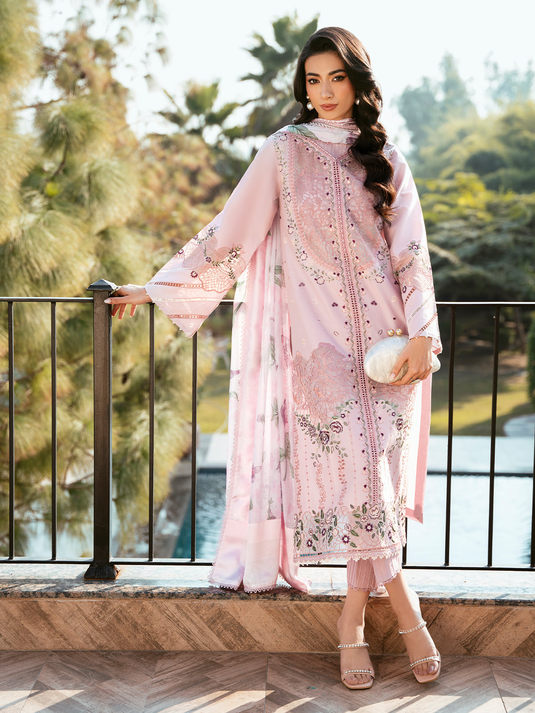 Bin Ilyas Pink 313 - B | 3 PC Lawn