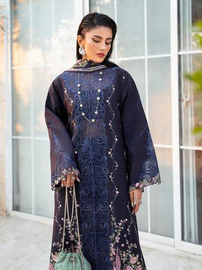 Bin Ilyas Purple and Blue 314 - B | 3 PC Lawn