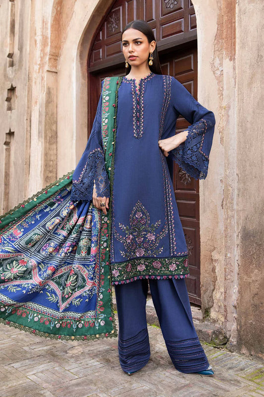 Maria B Blue printed Suit MPT-2405-A