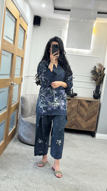 Sahar Purple Mirage Co Ord Set