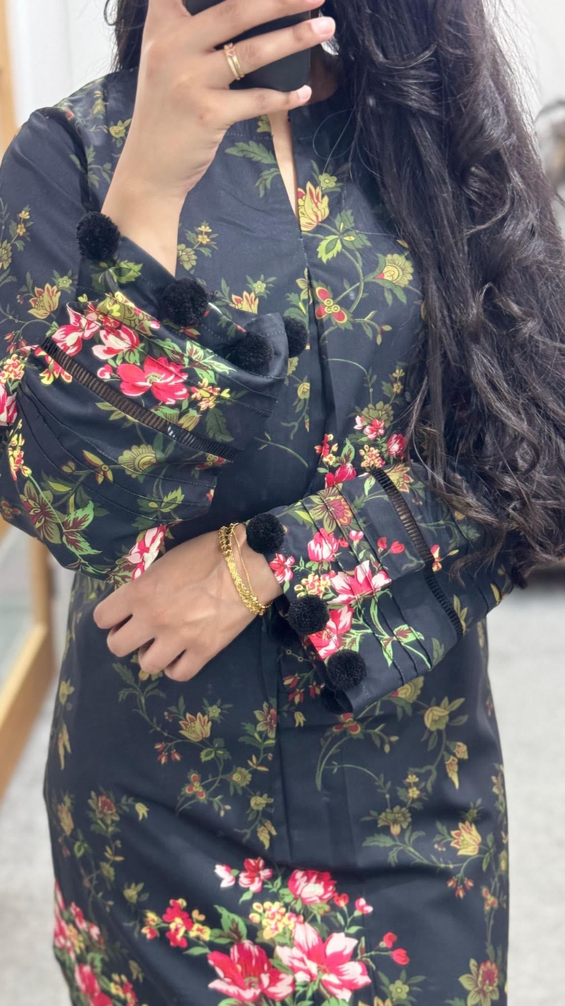 Black printed Co Ord Set