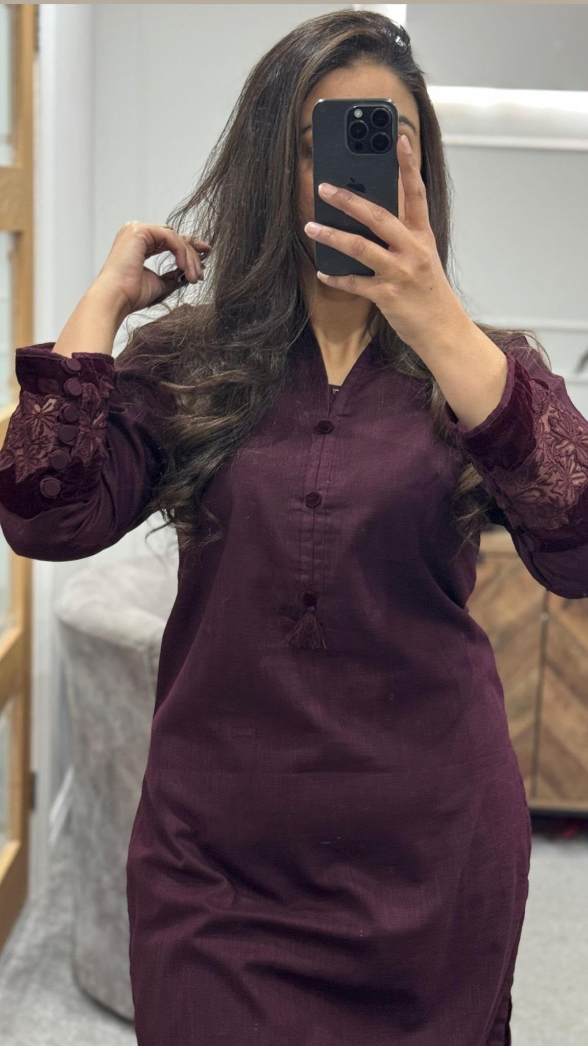 SADABAHAR Merlot Suit