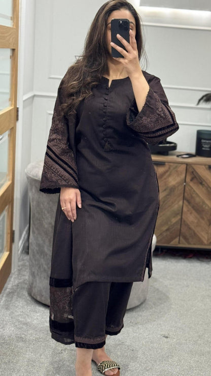 SADABAHAR Merlot Suit