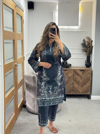 Sahar Dark Rose Co Ord Set