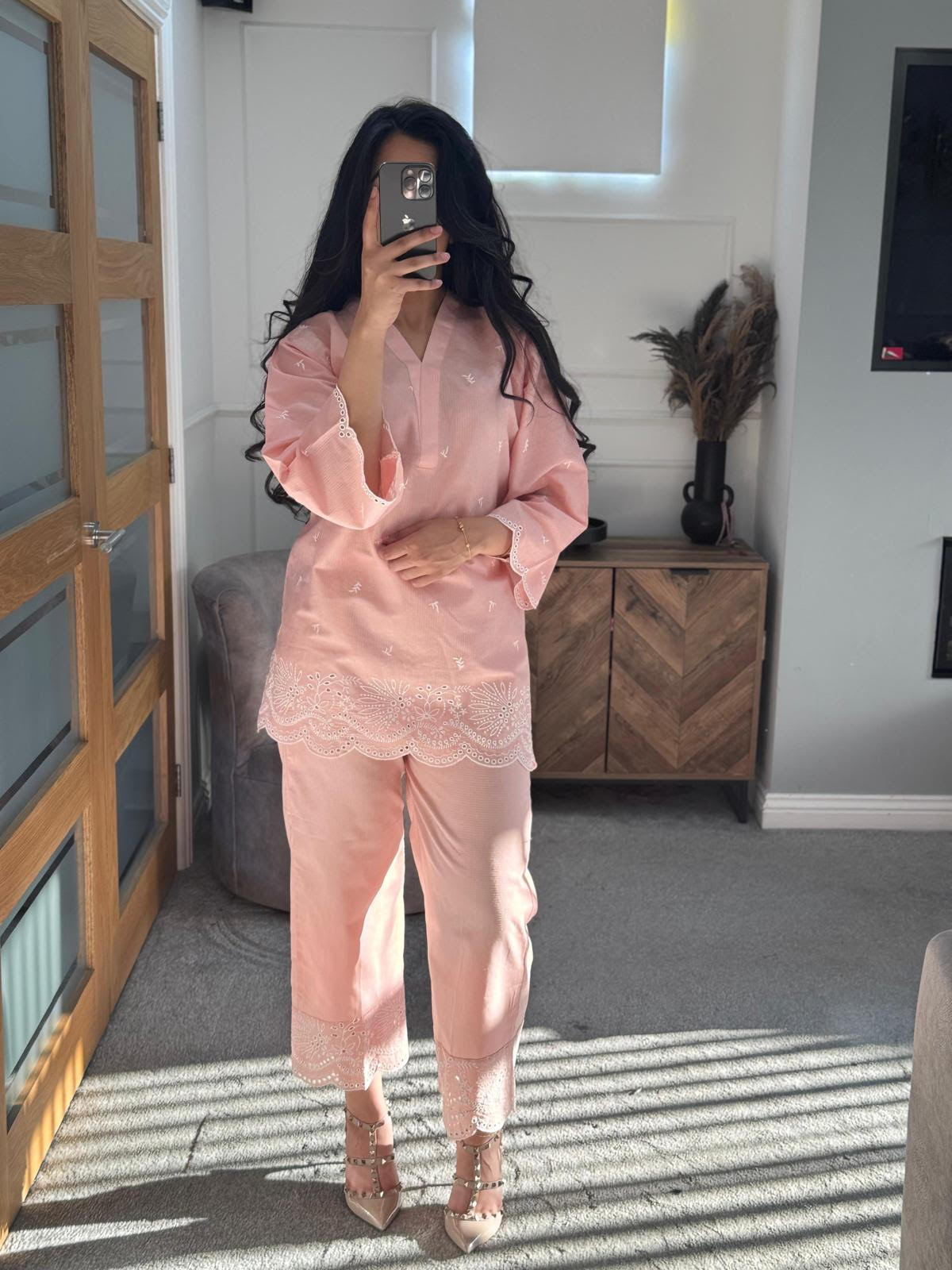 Petal embroidered Co Ord Set