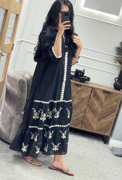 ETHNC Black Printed Dress