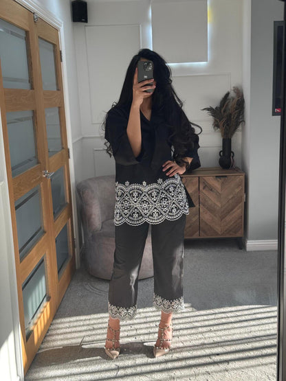 Ripple embroidered Co Ord Set