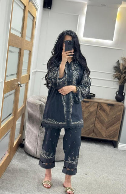 Sahar Noir Muse Co Ord Set