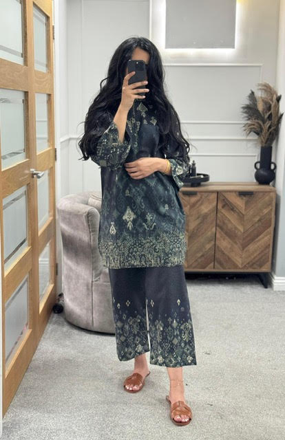 Sahar Ikat Noir Co Ord Set