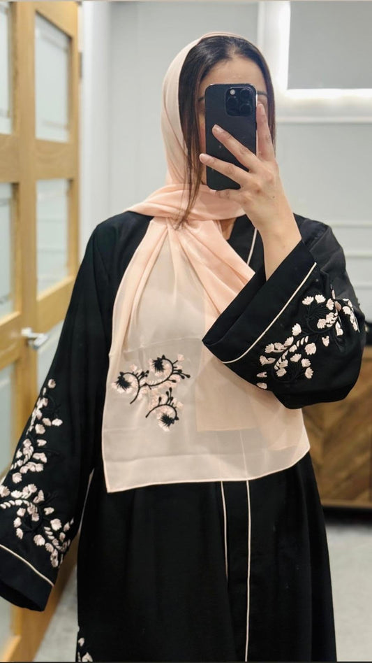 Hiba Embroidery Luxe Abaya