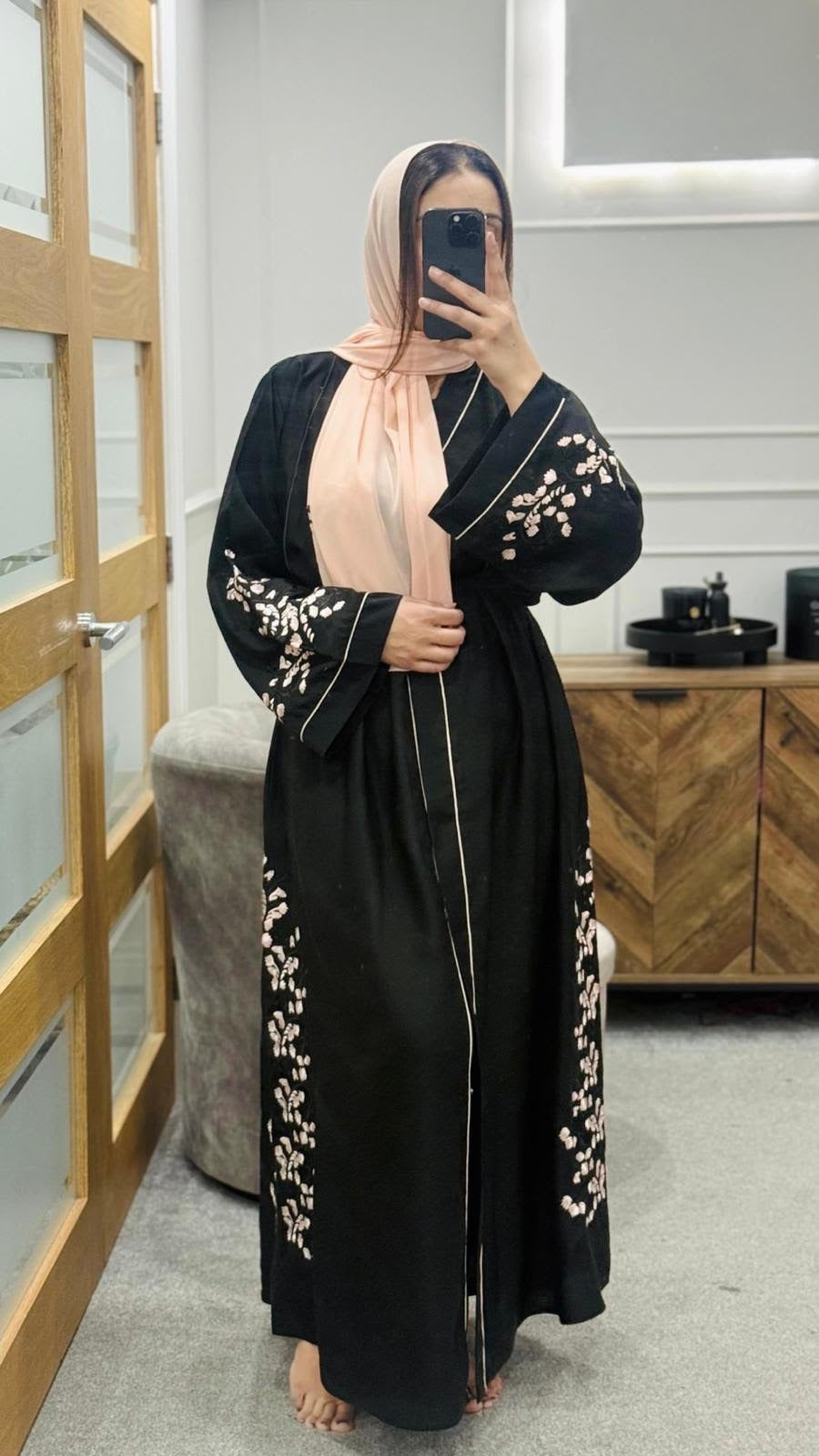 Hiba Embroidery Luxe Abaya