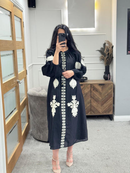 Embroidered Black ETHNC long dress
