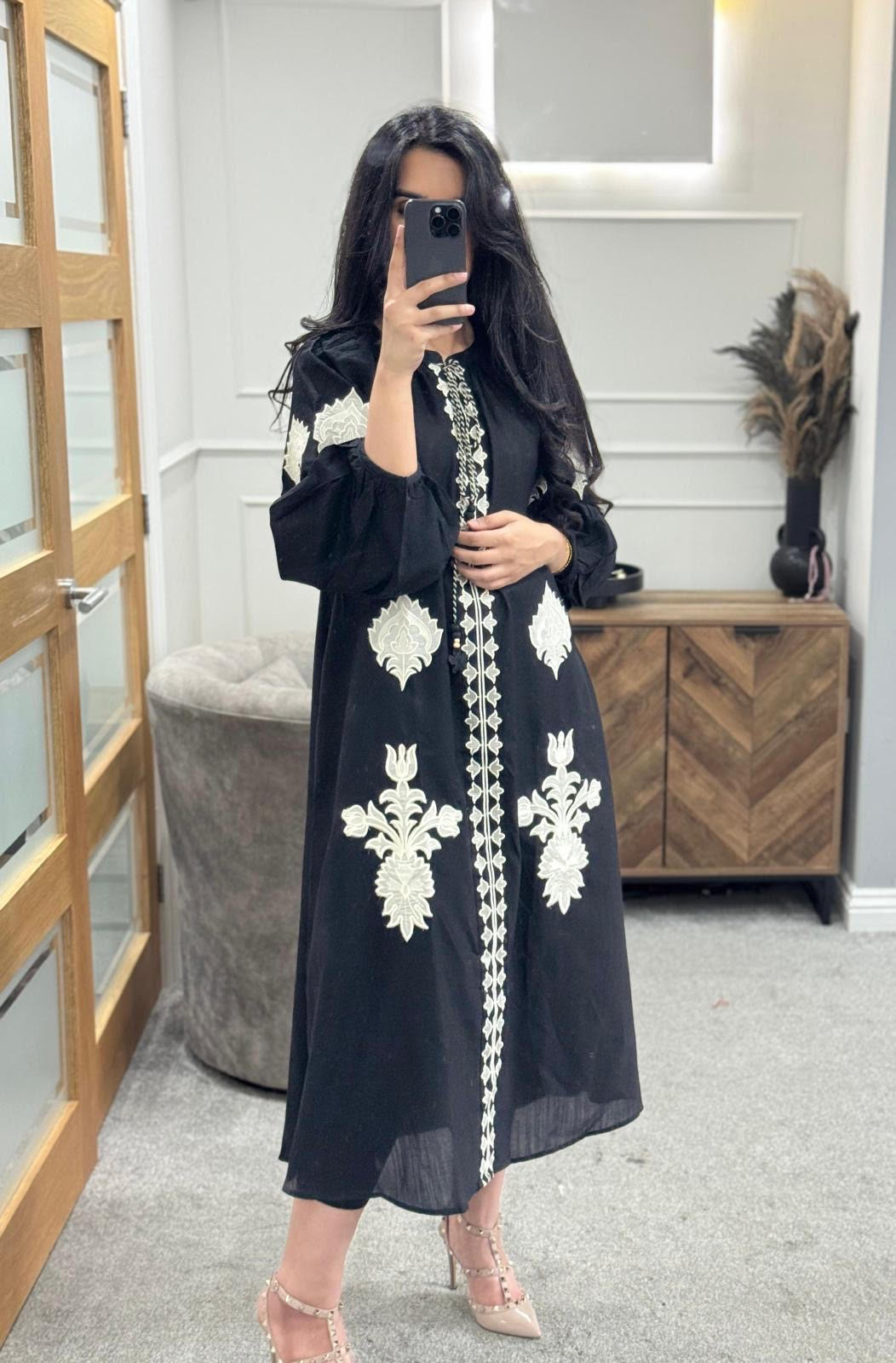 Embroidered Black ETHNC long dress