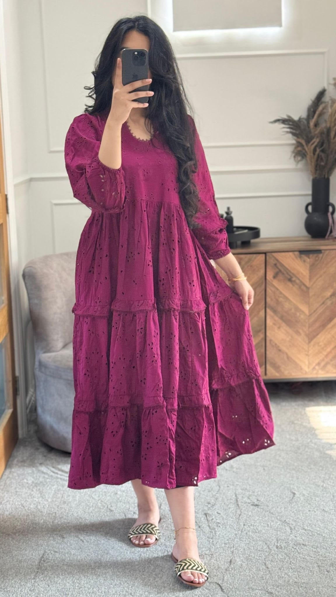 Maroon Tawakkal Dress