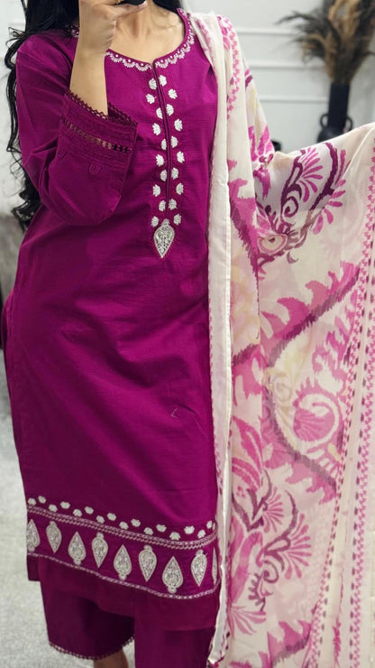 Solis 3pc embroidered Suit
