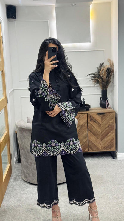 Aria embroidered Co Ord Set