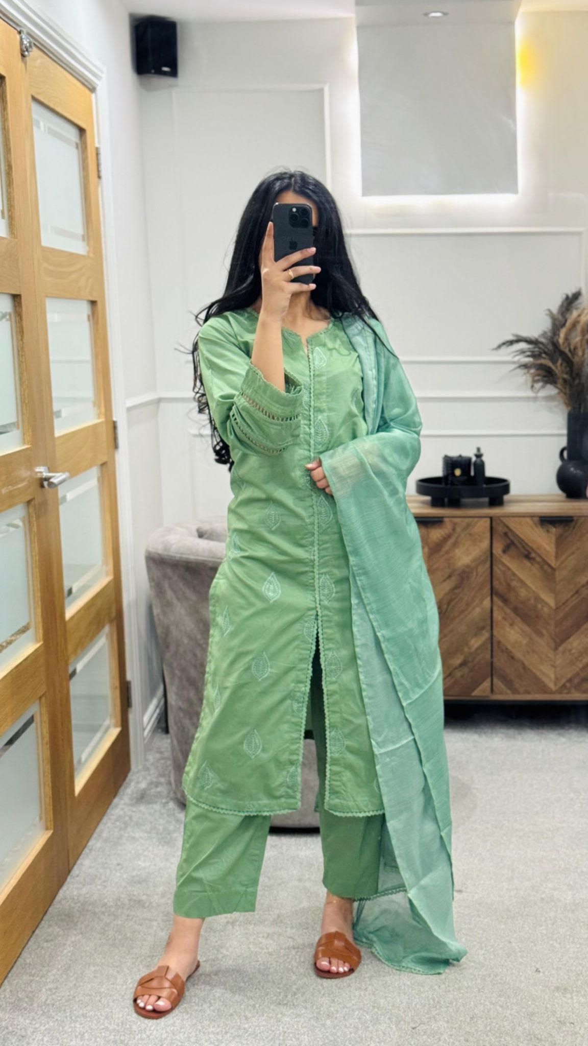 Seaglass 3pc embroidered Suit