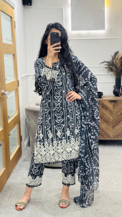 Black Twist 3pc Printed