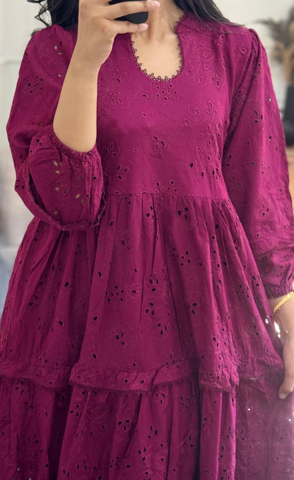 Maroon Tawakkal Dress