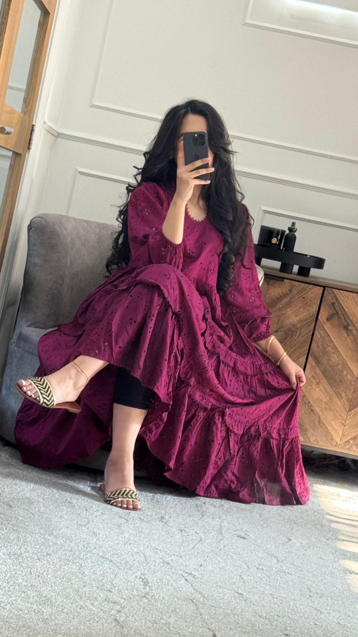 Maroon Tawakkal Dress