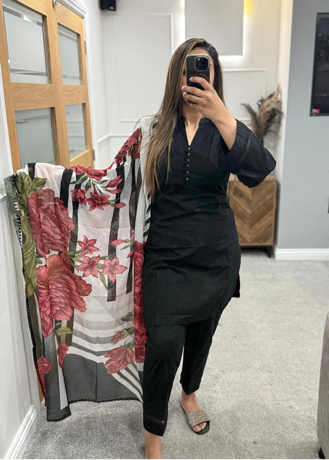 Tawakkal Black 3pc Dress